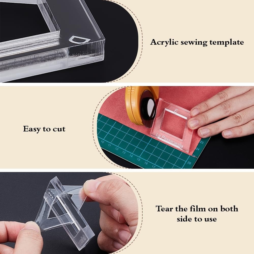 10 Styles Geometric Quilting Template Acrylic Sewing Machine Ruler Patchwork