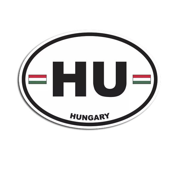 Hungary Oval Sticker Decal