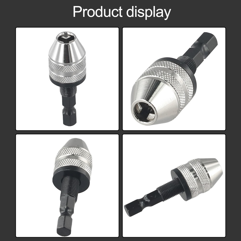Hex Shank Quick Change Keyless Drill Chuck Adapter Converter for Unlimited Use