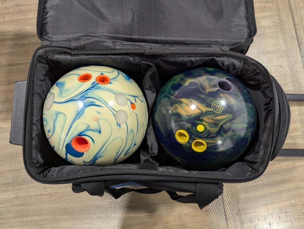 Ebonite Two Ball Roller Bag With Two Balls-Please Read!