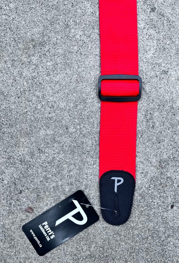 Perri's NWS201-1809 Nylon Web 2" Guitar Strap - Red