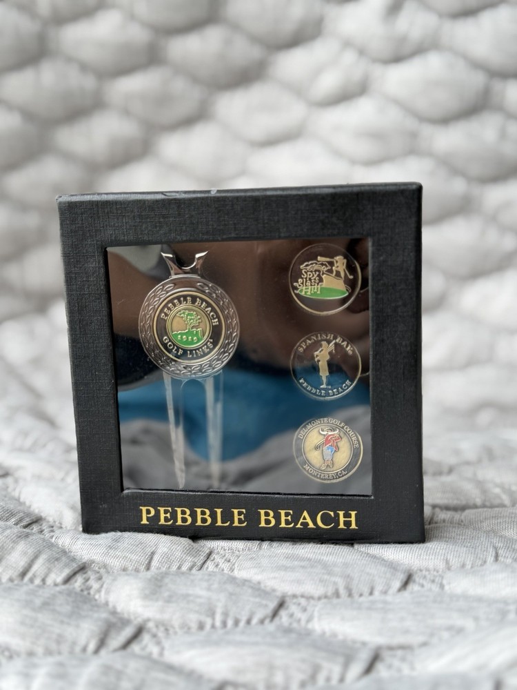 Pebble Beach Four Course Divot Tool & Golf Ball Marker Set