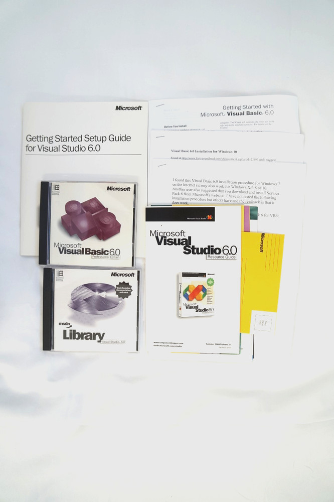 Microsoft Visual Basic Professional 6.0 PRO 6 BOX 4 Windows 7 10 11 203-00768 #4