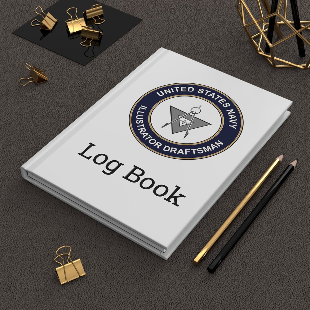 US Navy Illustrator Draftsman Rating Log Book DM Emblem Journal