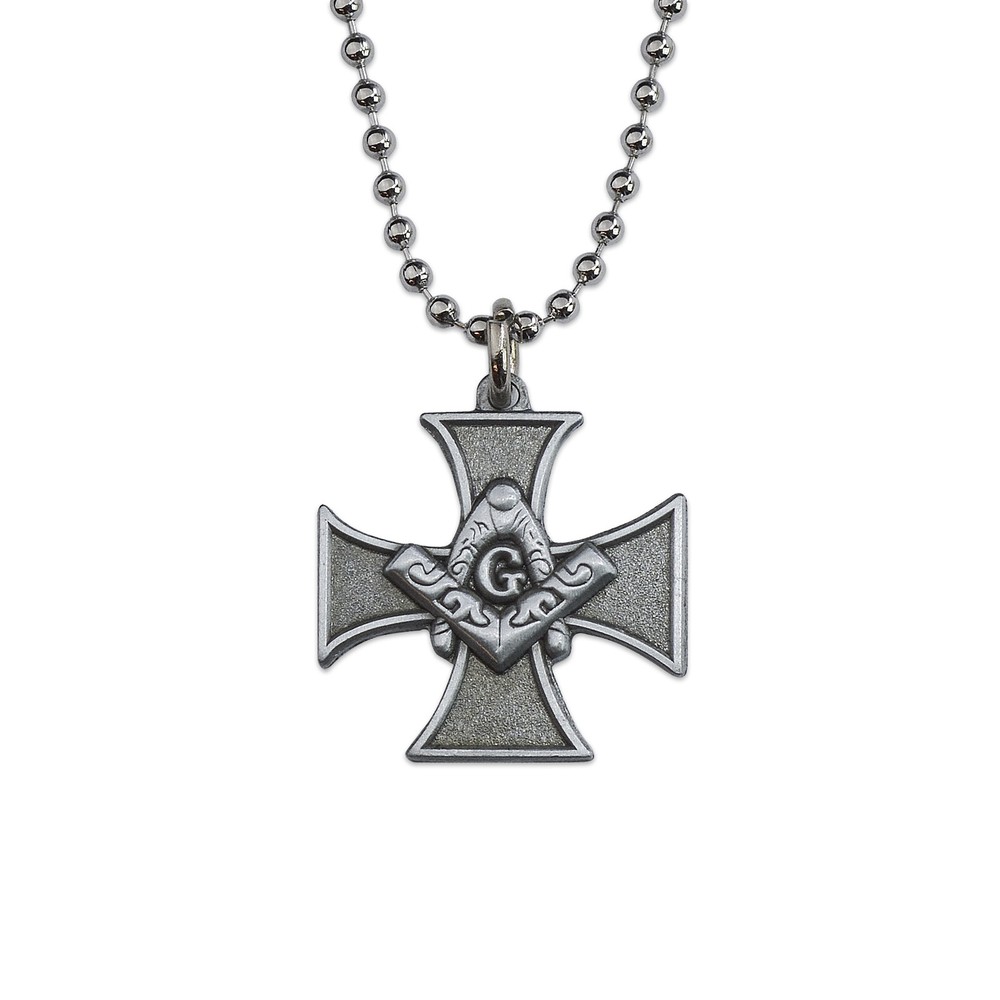 Knights Templar Cross Square & Compass Masonic Necklace