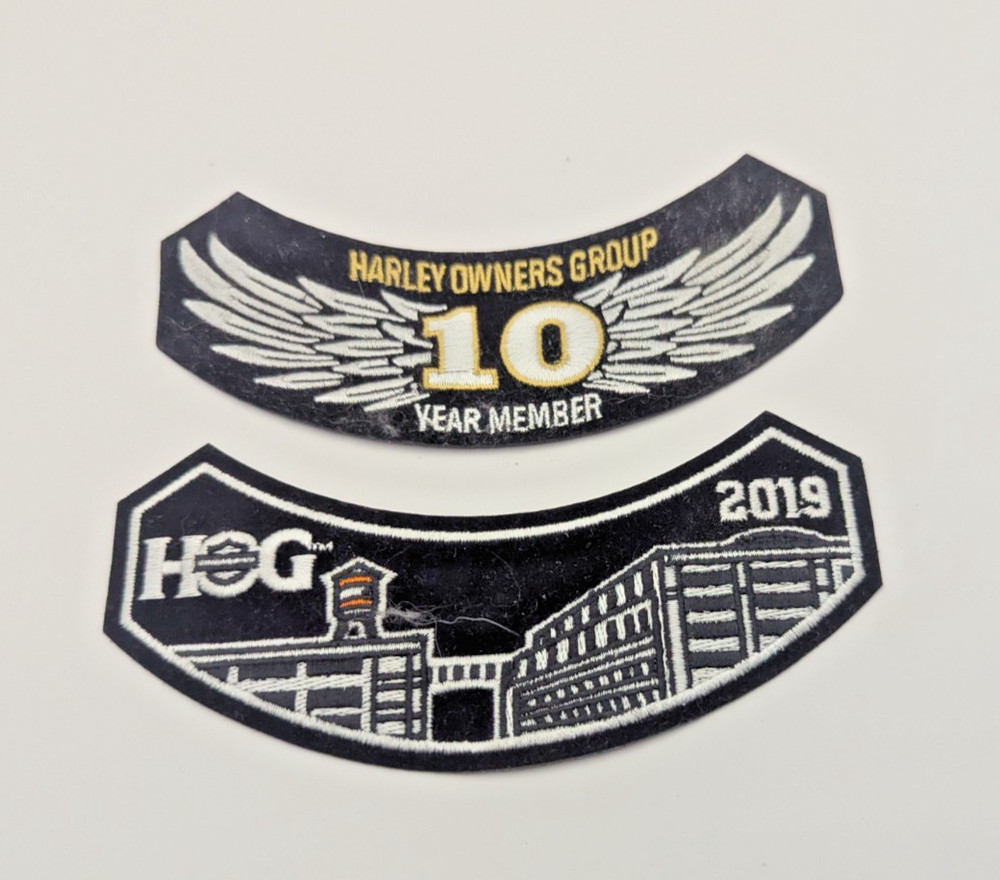 Vintage HOG Harley Owners Group 10 Year Member Eagle Wing Patch