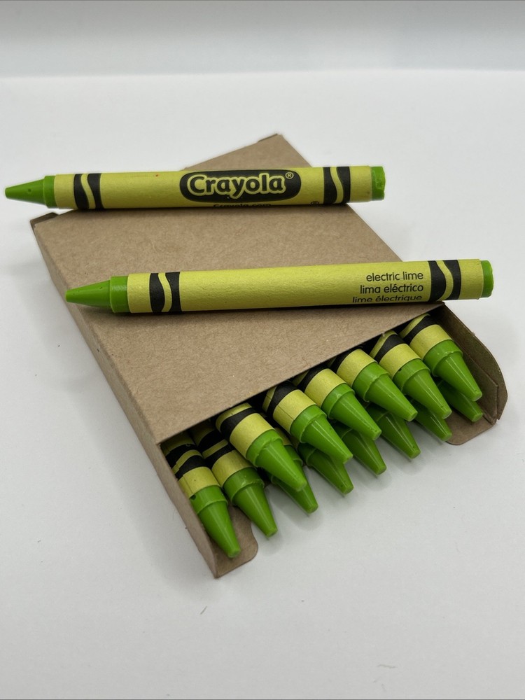 (16) Crayola Crayons (electric lime) BULK