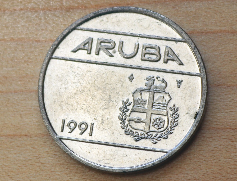 1991 Aruba 25 Cents