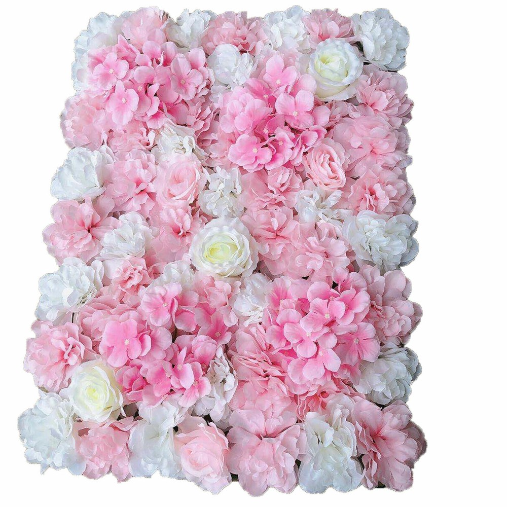 6x Artificial Simulation Flower Wall Panel Home Wedding Background Floral Decor