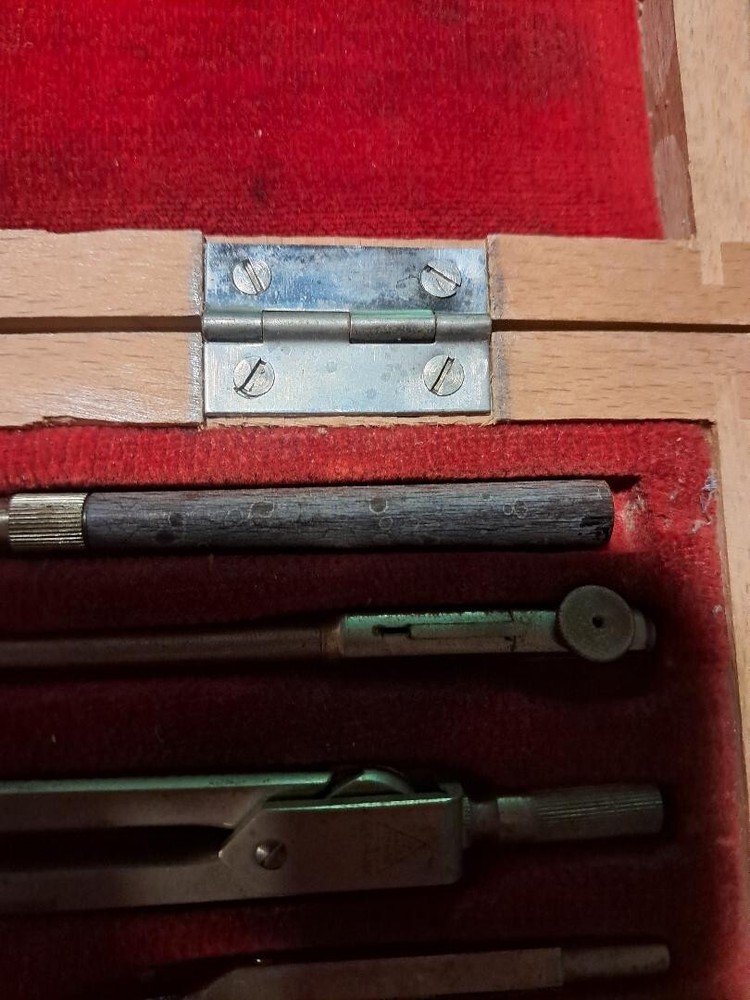 Vintage German Geometry/Drafting Drawing Set.