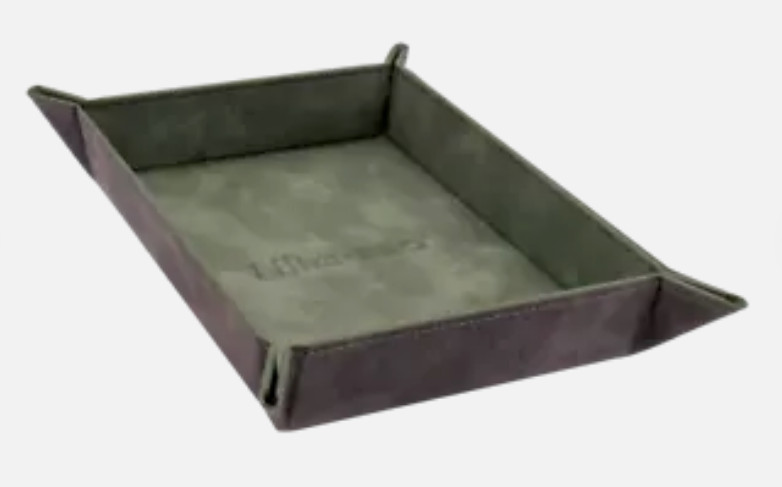 Ultra Pro Foldable Dice Rolling Tray Suede Collection EMERALD Collapses Flat 14c