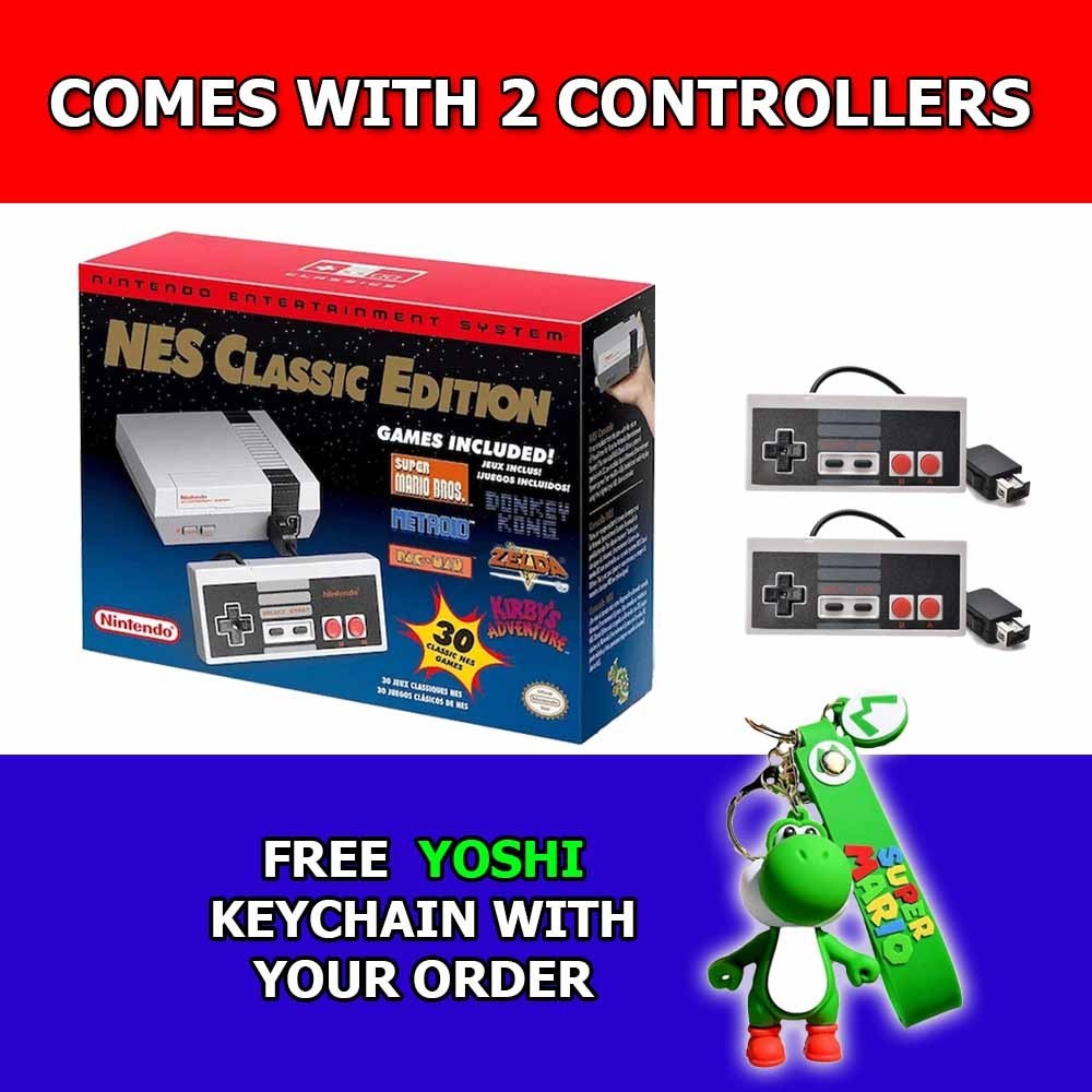 NES Classic Edition Mini Console USA w/ 30 games + Extra Controller + Keychain