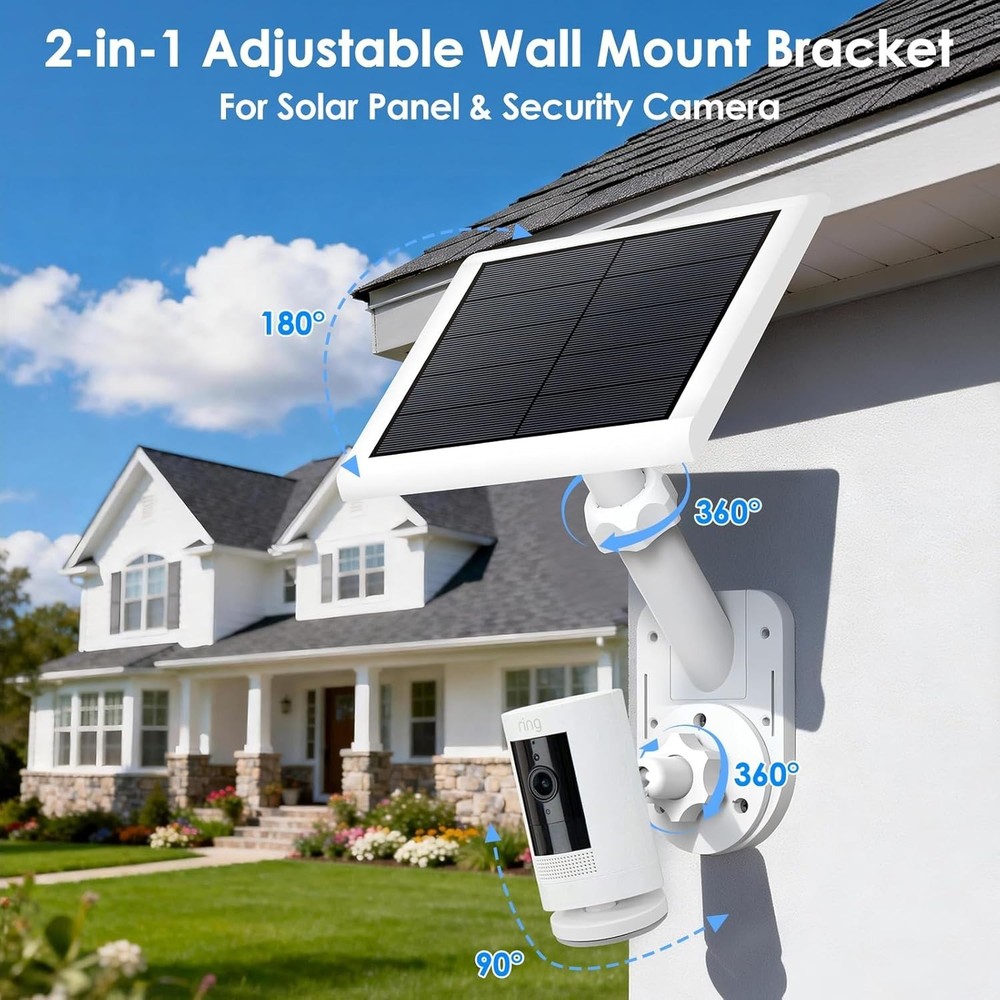 Ring Wall Mount for Cameras and Solar Panels -White