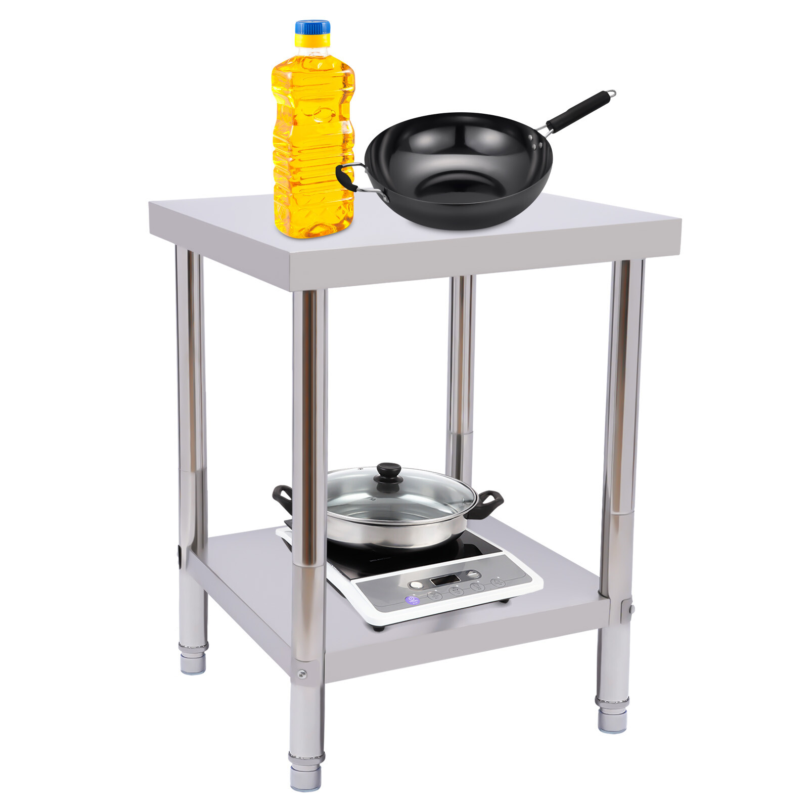 Commercial Stainless Steel Kitchen Food Prep Work Table - 24 x 18 Inches