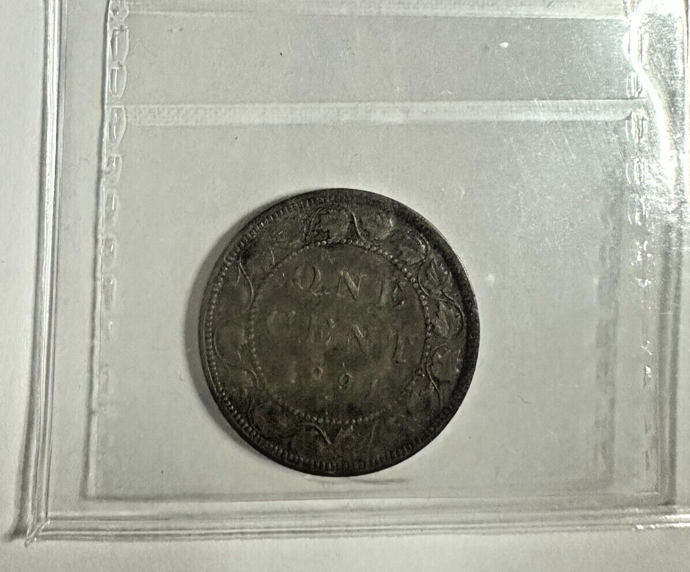 Canada 1891 1 Cent VF20 LL SD; Obverse 3 ICCS Certified