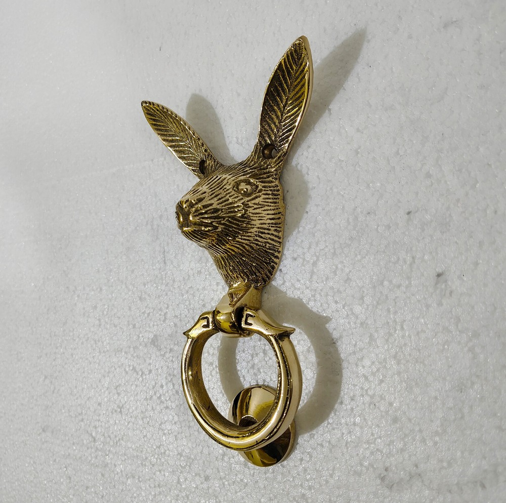 Brass Hare Door Knocker Rabbit Solid Brass Knockers