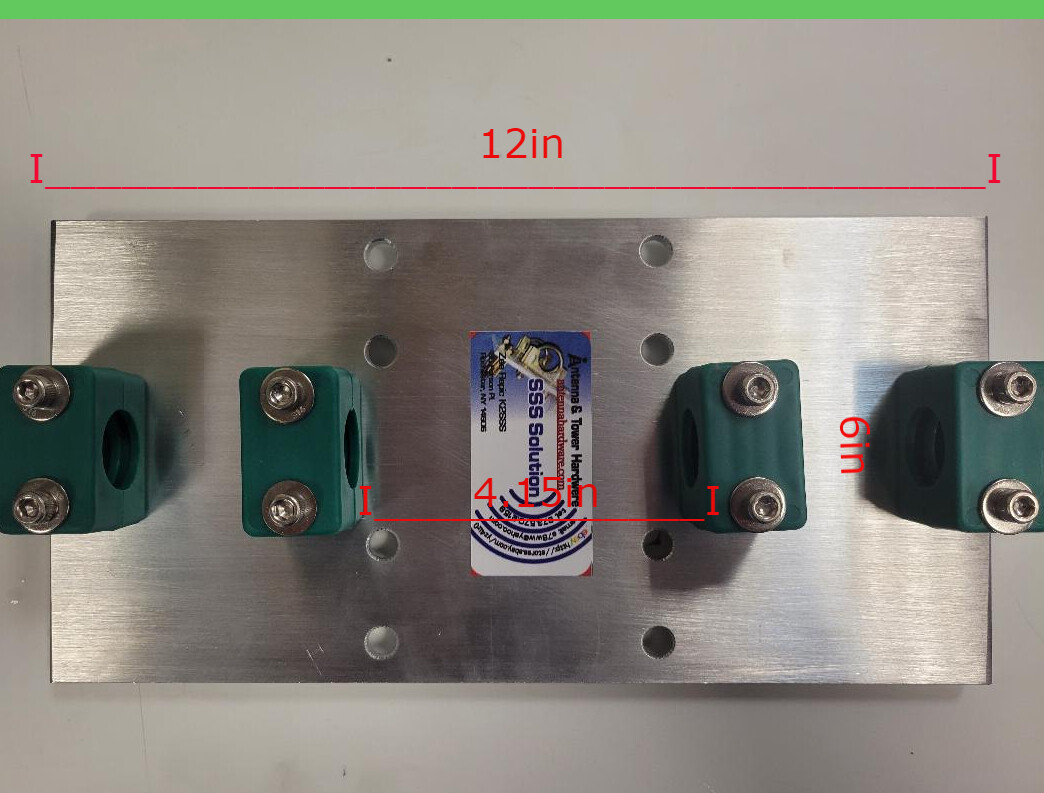 6"x12" Dipole-Driven Element Al.Antenna Plate  5/8" Driver Element. to 3" Boom