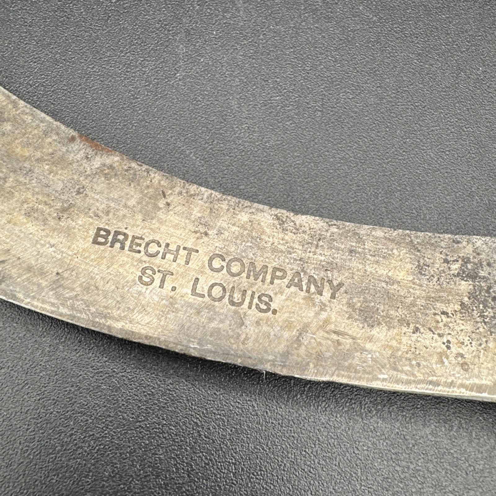 Vintage Hunting Skinning Knife 6" Blade Curved Brecht Company Made in St. Louis