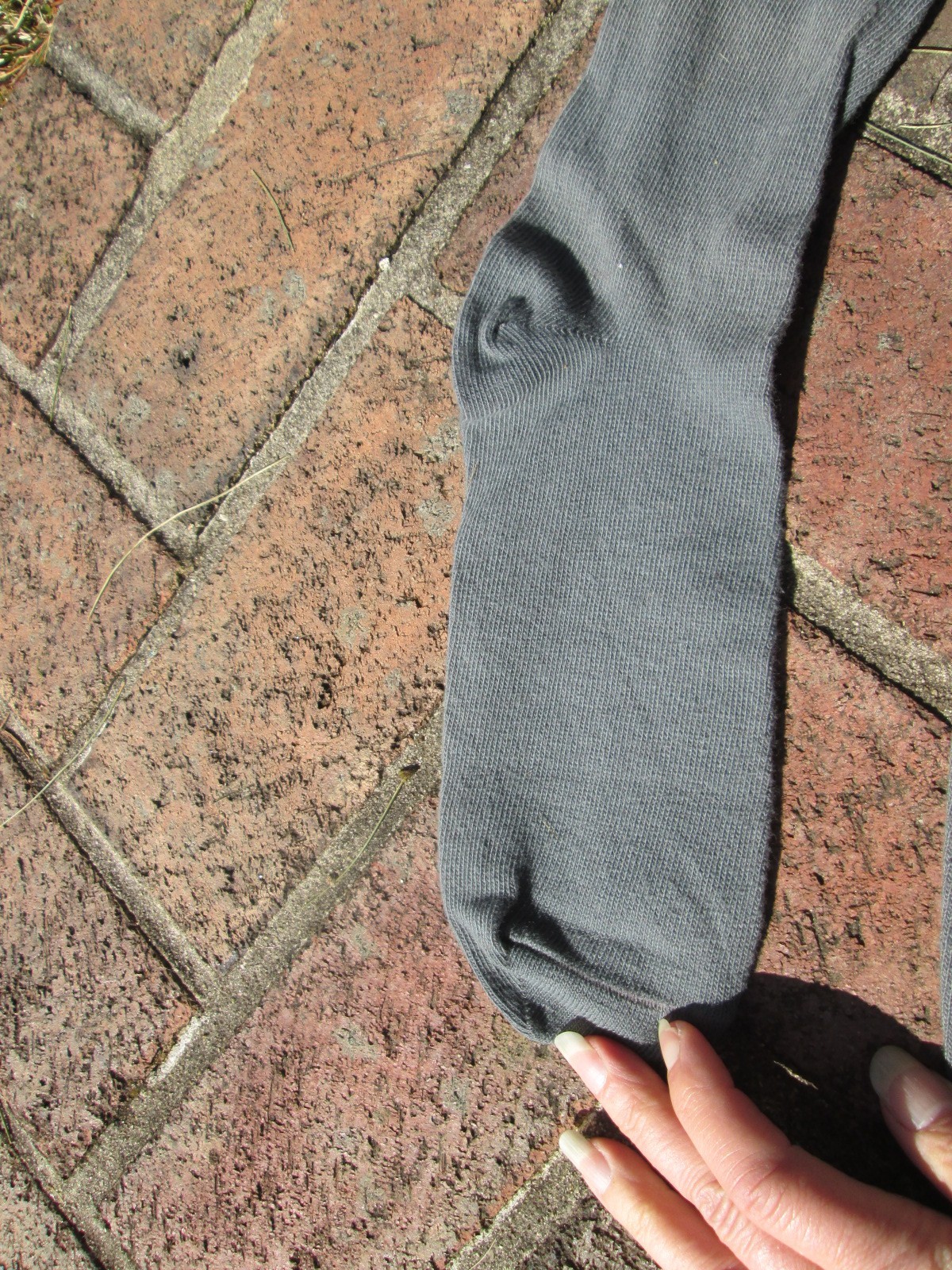 REENACTOR COLONIAL REV CIVIL WAR 18-19TH C STOCKING SOLID DOVE GREY COTTON NEW