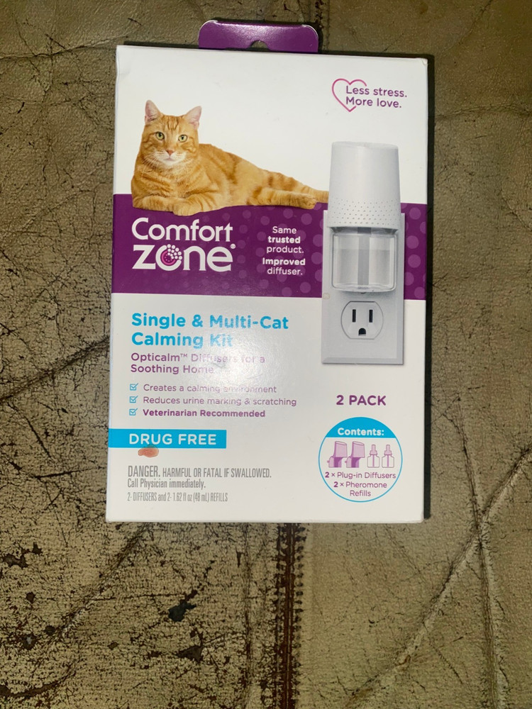 Comfort Zone, Single & Multi-Cat Calming Kit. 2 Pack, Diffusers & Phermones