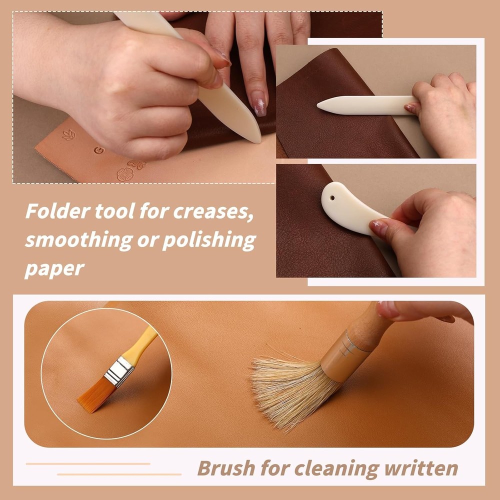 49 Pcs Hand Bookbinding Tools Bookbinding Kits for Beginners Bookbinding