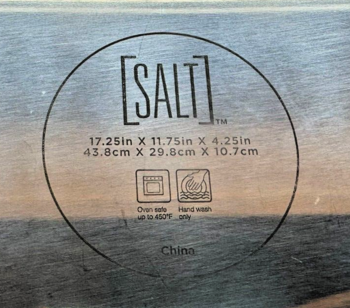 "Salt" Roasting Pan with Rack & Lid Quart, 17 " Roaster