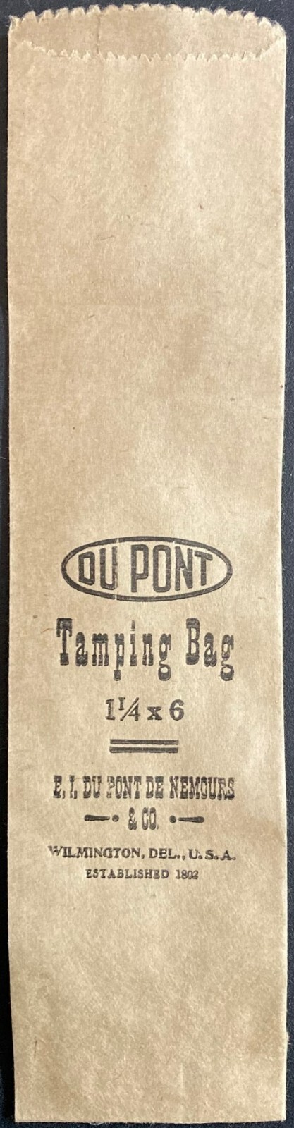 Vintage Dupont Tamping Bag for  DYNAMITE – MINING "New Old Stock"
