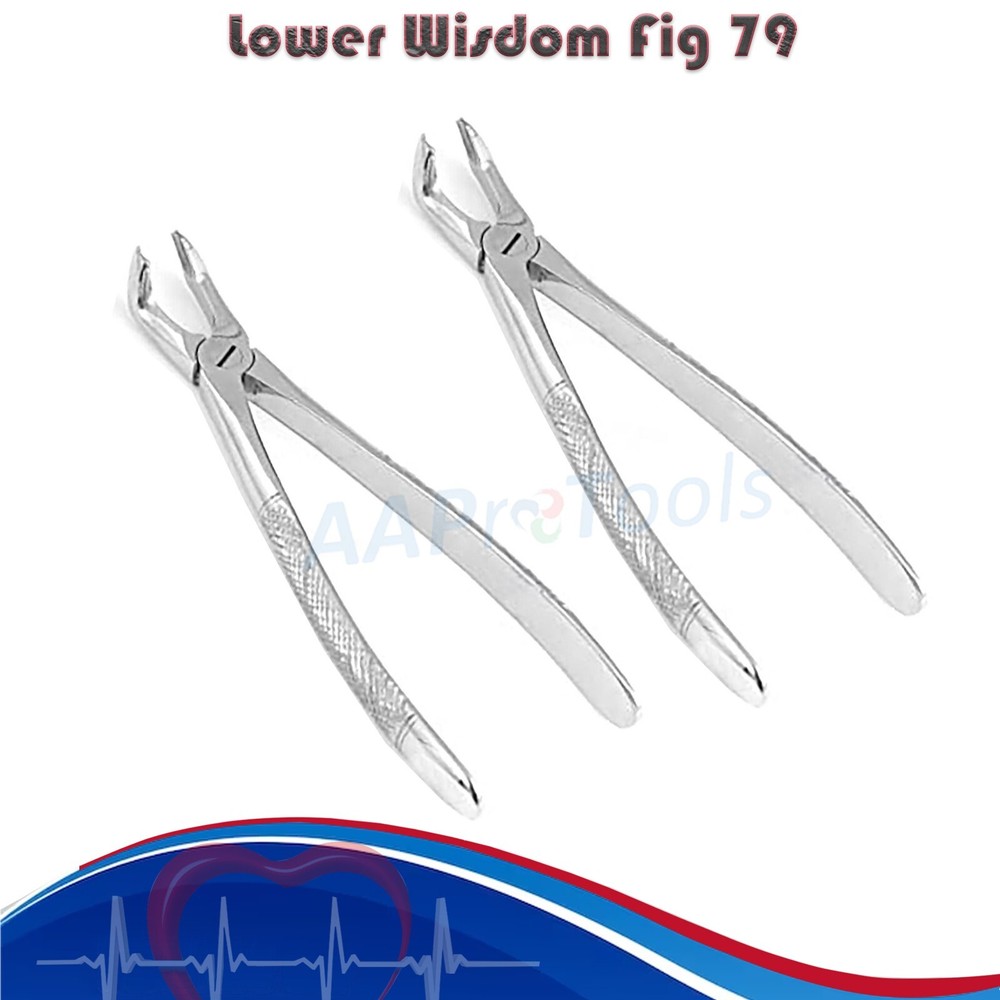 X2 PC Dental Instruments Extraction Forceps For Lower Wisdom Fig 79
