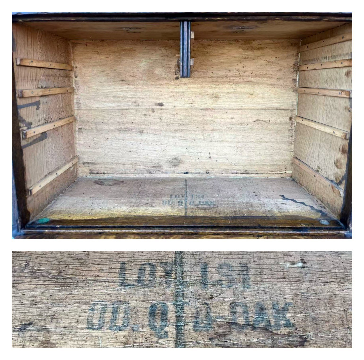 Antique Union 6 Drawers Oak Wood Machinists Tool Chest Box