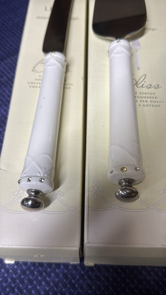 Lenox Bliss Wedding Cake Serving Set In Boxes