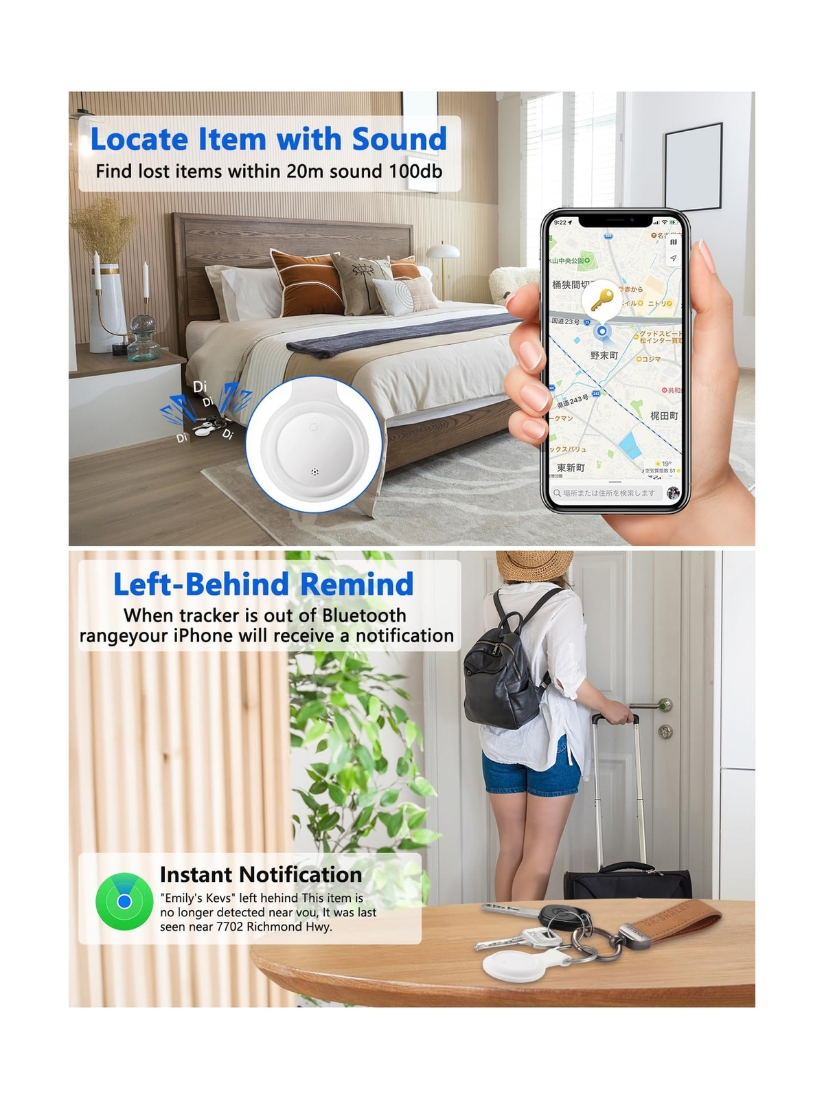 Smart Tag-4 Pack Item Finder Works with Apple Find My (iOS Only) App, Trackin...