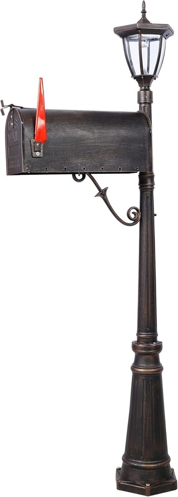 Mailbox Post Light Combination Kit for Outdoor, Solar Lamp Decorative Modern
