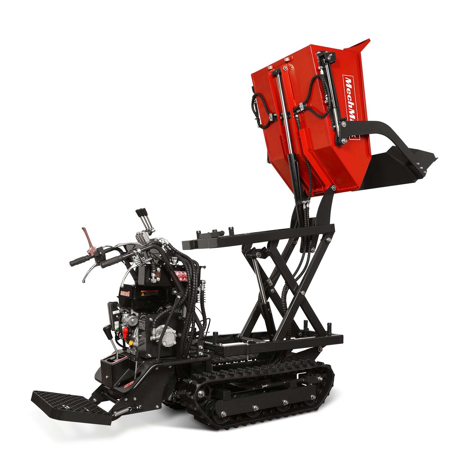 MechMaxx 1100Lbs Capacity Barrow 302cc 10HP E-Start Gas Tracked Dumper, D50HTFL