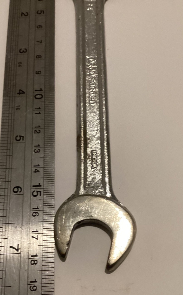 Drop forged, double open end spanner, size 3/4 5/8