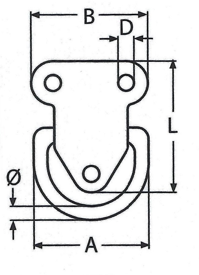 STAINLESS HEAVY DUTY FOLDING Pad Eye