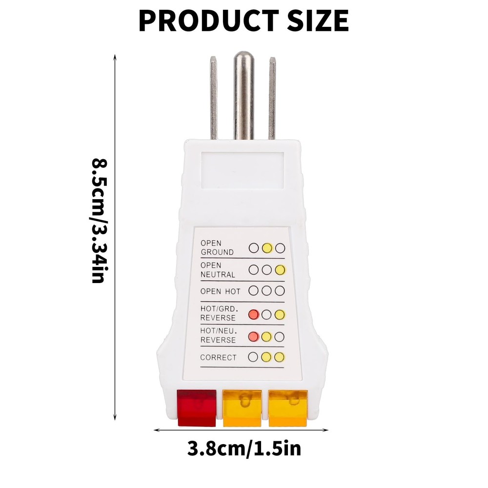 Outlet Tester, Socket Circuit Tester Plug in Checker for Standard North Ameri...