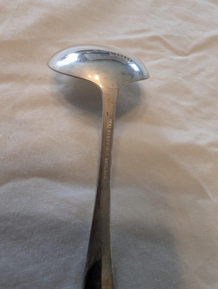 Gorham Silver Plate Bowl with Silver Ladle Elegant Serving Set