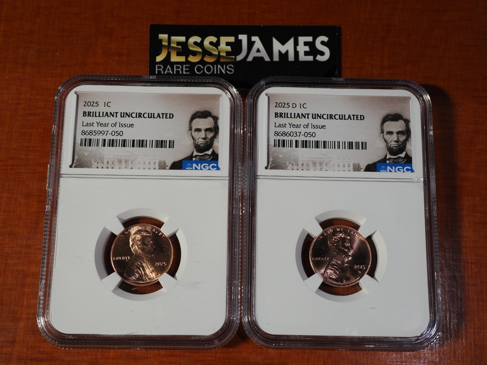 2025 D & (P) LINCOLN CENT NGC BRILLIANT UNCIRCULATED (BU) 2 COIN SET