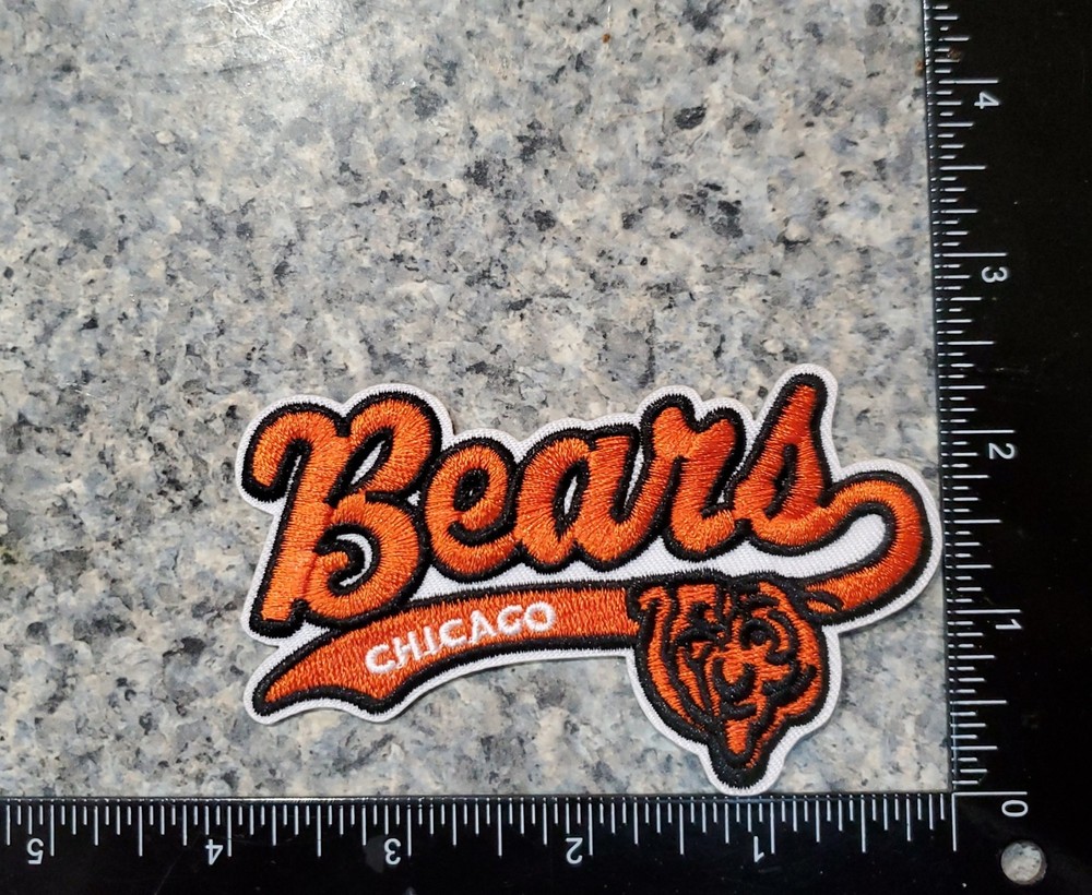 Chicago Bears Vintage Script Patch. Embroidered. Iron On. 4"x 2.5"
