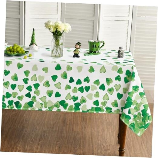 St. Patrick's Day Tablecloth 60×84 Inch 60" x 84" (Rectangular) Green