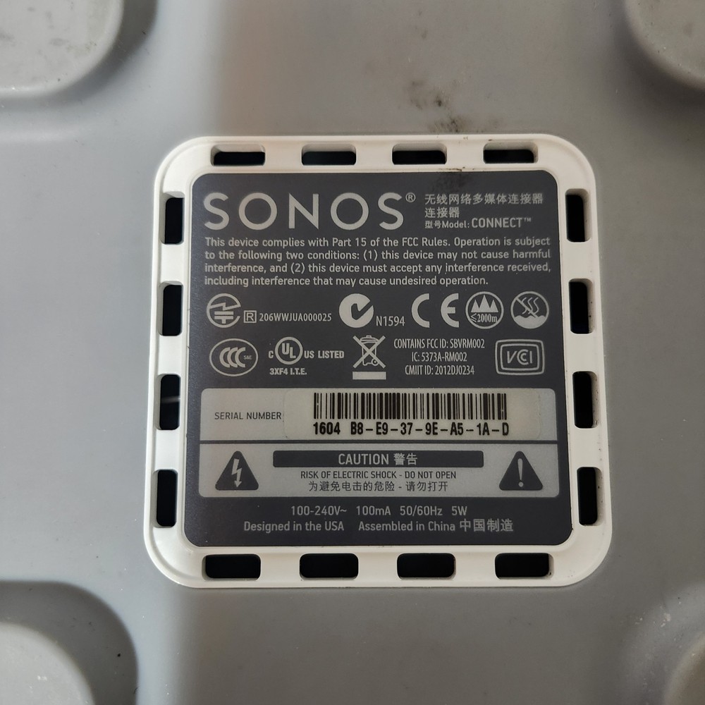Sonos Connect Wireless Streaming Adapter