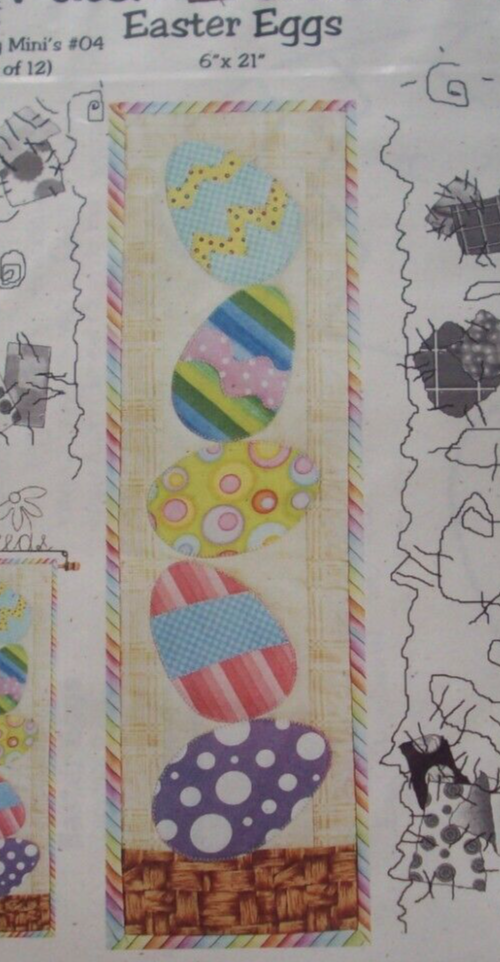 Easter Eggs fusible applique Quilt pattern *N