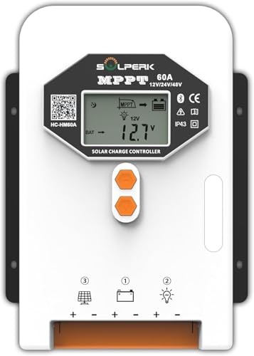 60A MPPT Solar Charge Controller () White-2