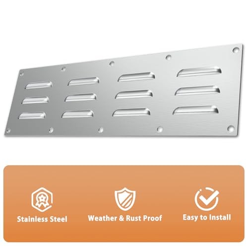 2 Pack Stainless Steel Venting Panel for Grill Accessory Silver 2 Pack