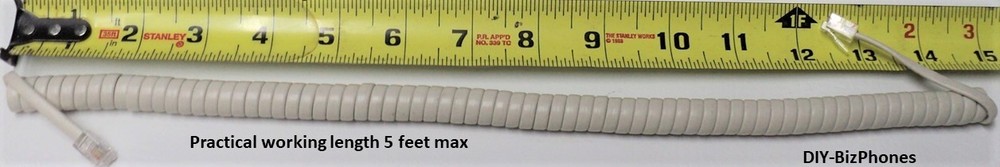 2-Pack Warm Gray Grau 9Ft Siemens Phone Handset Cord OptiSet E Basic Advance