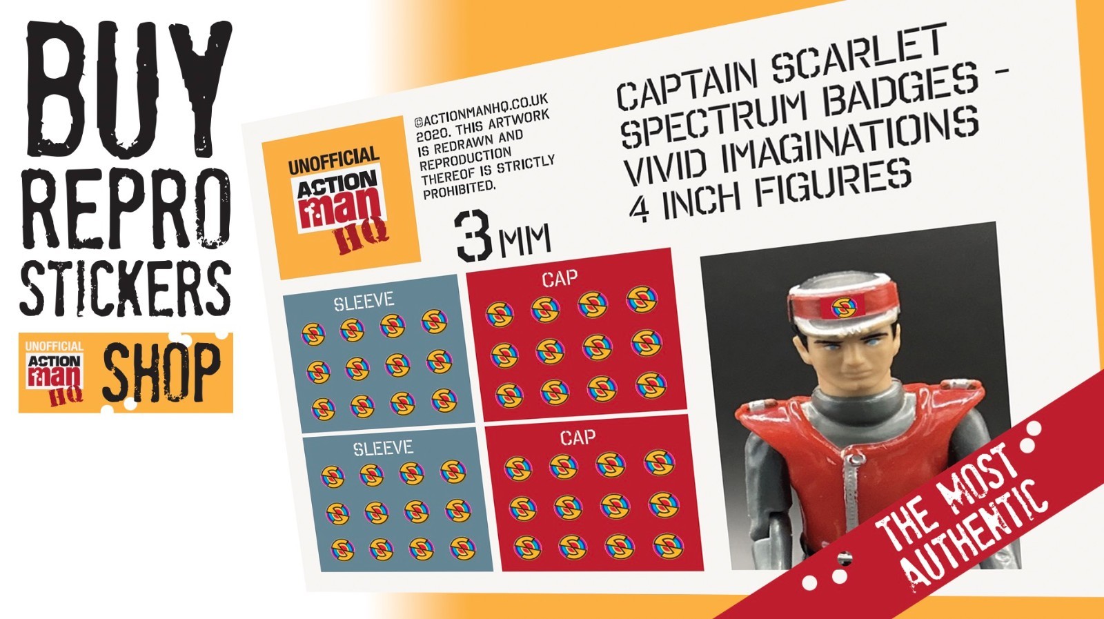 Captain Scarlet Spectrum Stickers / decals - Vivid Imaginations