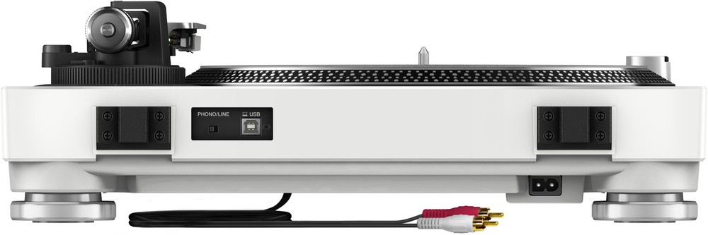 PLX-500-W: WHITE Turntable Direct-drive Motor, Preamplifier, Headshell with