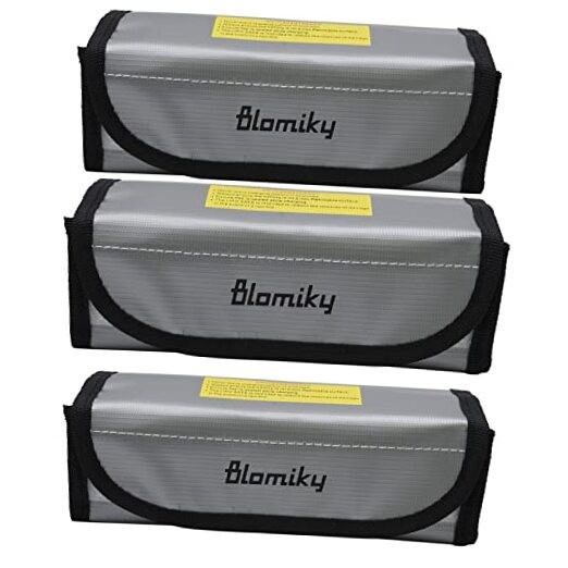 3 Pack 18.5 * 7.5 * 6cm Li-polymer Fireproof Explosionproof Safe Bag Suitable