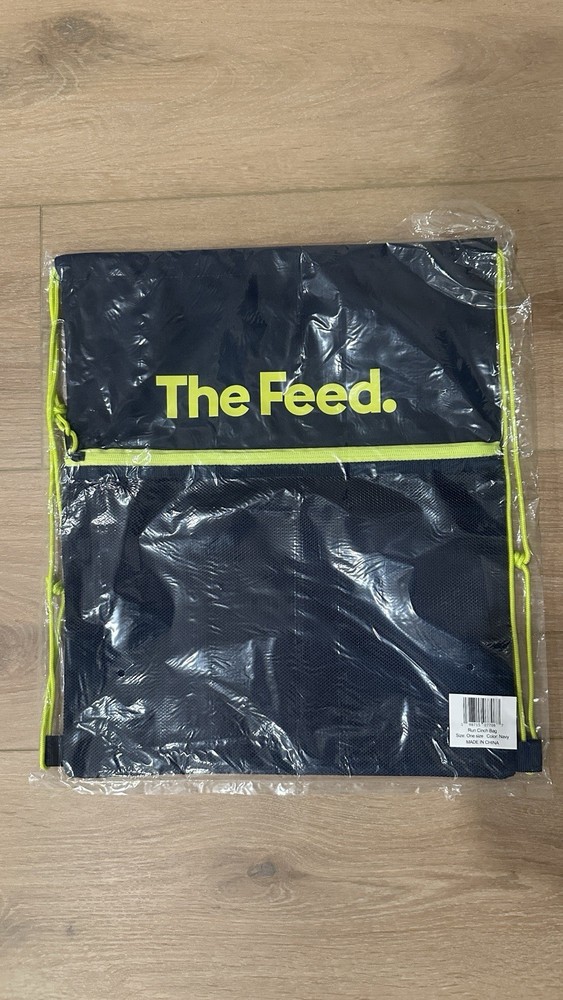 The Feed Drawstring Cinch Bag NEW Run