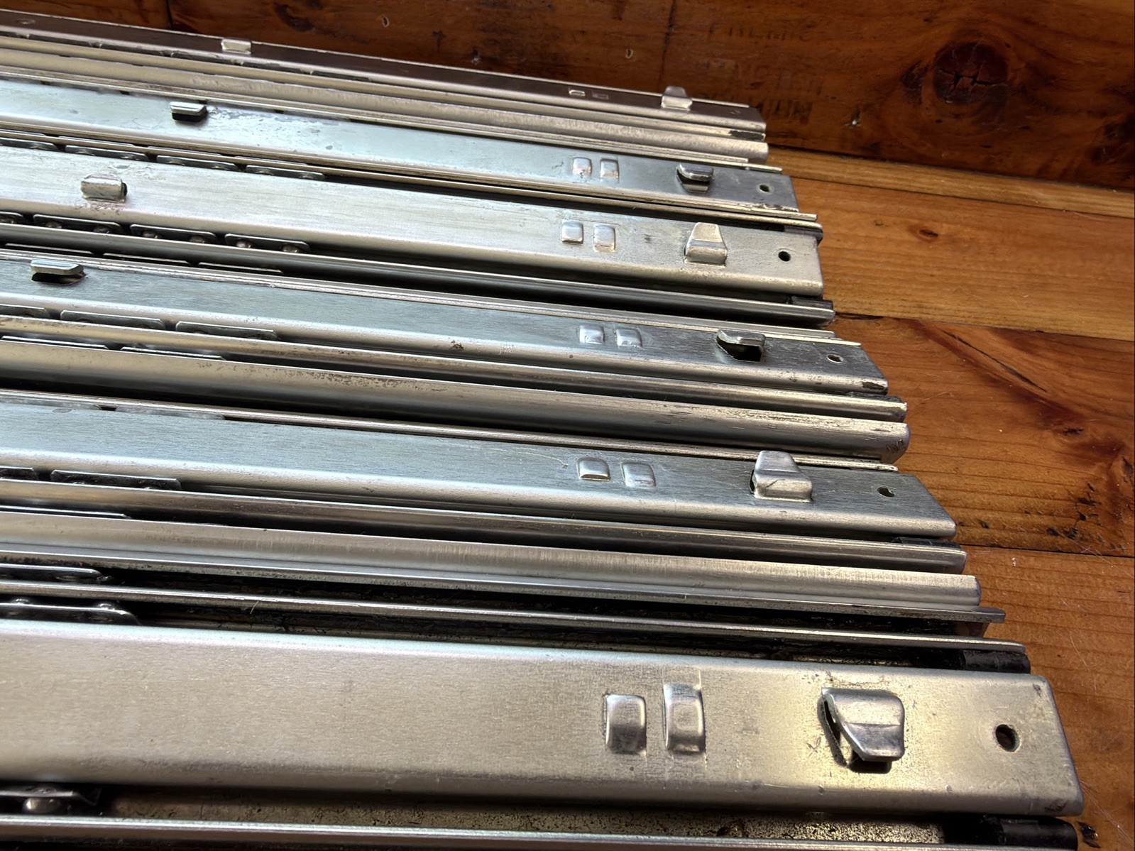 Snap On Tool Box Drawer Slides, Complete, Used, Fits KRL, 22” Long,Ball Bearing